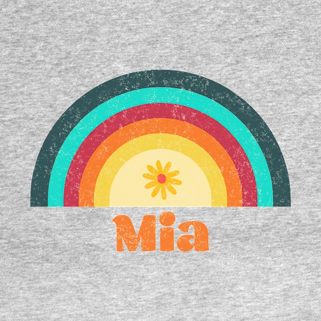 Mia- Rainbow faded retro style by Jet Design